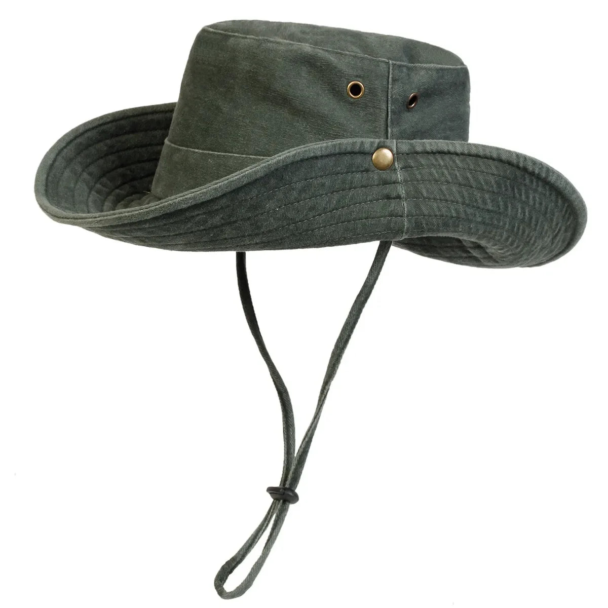Men Big Eaved Solid color Washed Bucket Hats Fishermen Caps Outdoor Casual Cap Men Sunscreen Hat