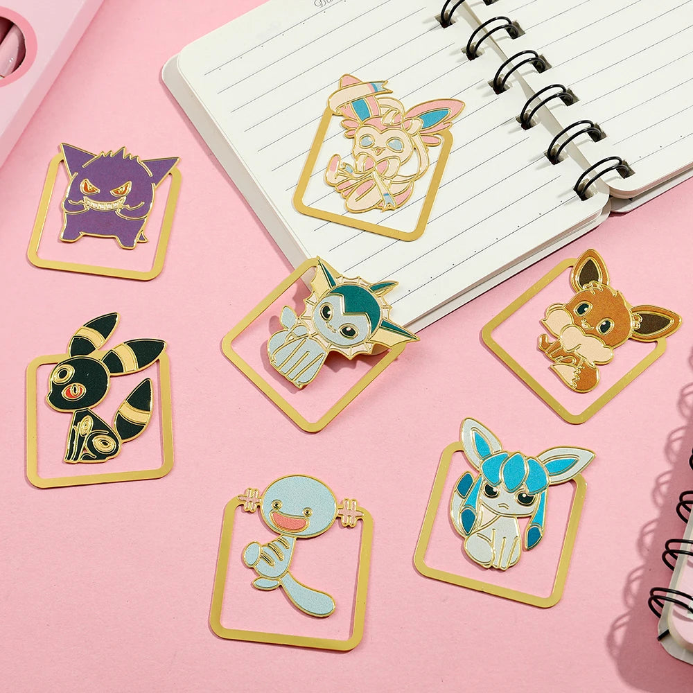 Cute Pokémon Bookmarks – 3D Cartoon Page Markers for Kids, Fans & Stationery Collectors