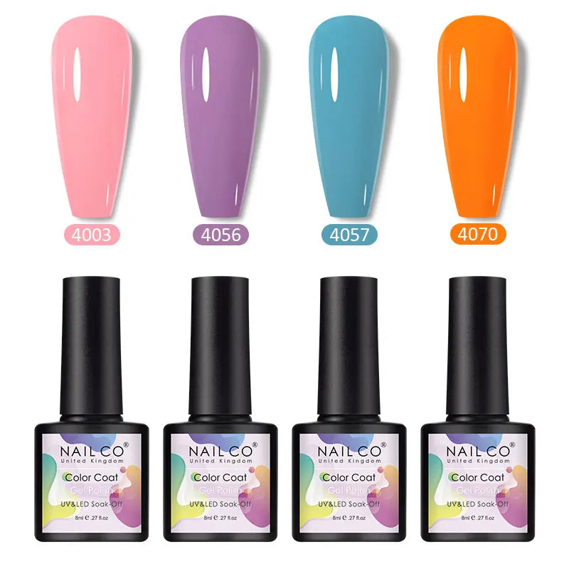 NAILCO Nail Art Dream Set – 6pcs Gel Lacquer for Bold, Glossy Looks