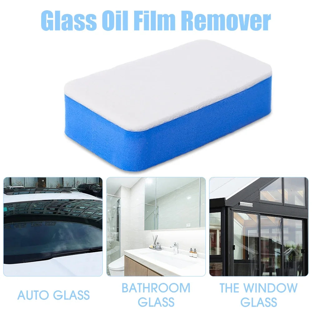 Car Oil Film Cleaning Sponge Wiper Crystal Plating Polishing Sponge Brush Car Windshield Glass Wool Felt Brush Oil Removal Tools