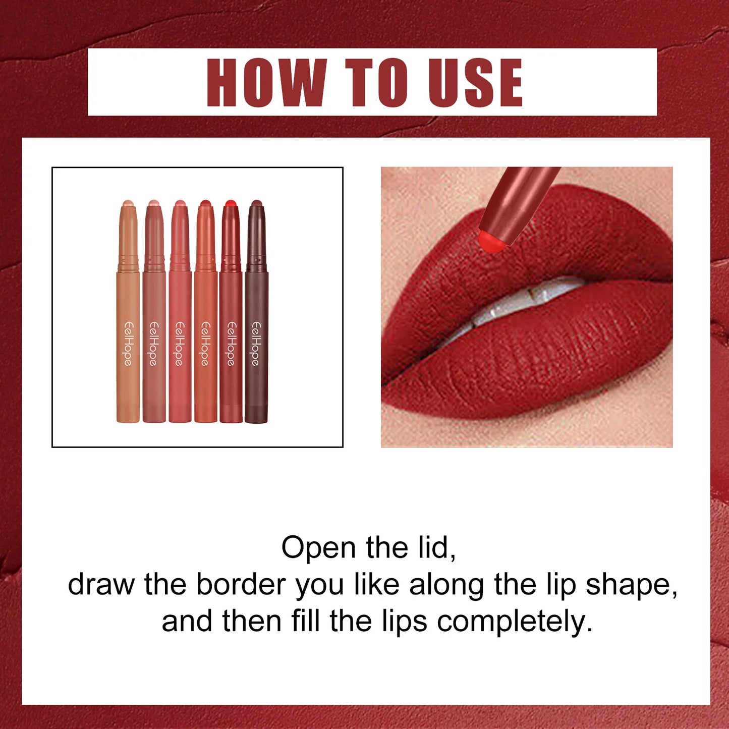 Waterproof Matte Lip Liner Contours Lips Long Lasting Weightless Precise Liner with Super Soft Blendable Texture Matte Soft