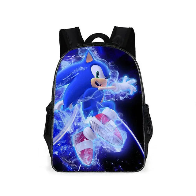Sonic Speedster School Backpack – Anime Cartoon Schoolbag for Boys & Girls in Primary & Middle School