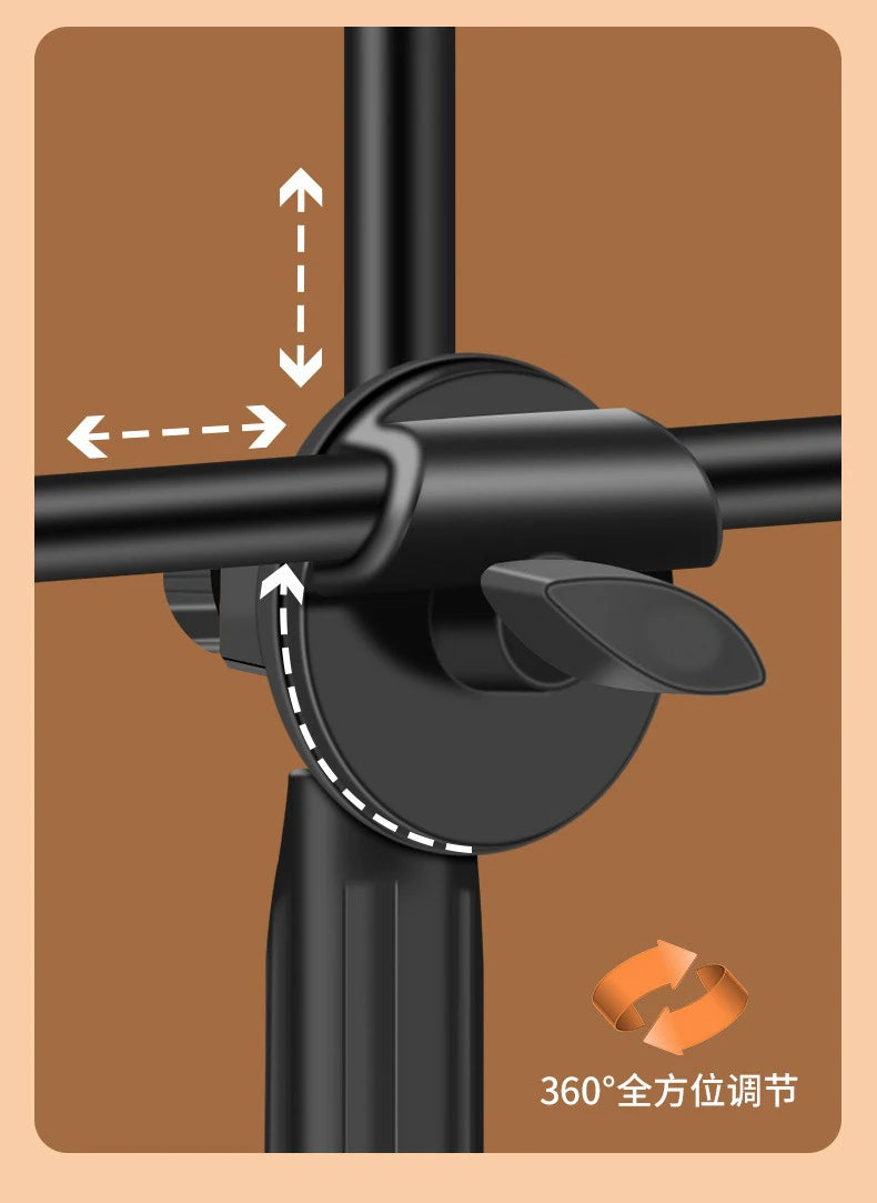 30CM Overhead Tripod for Phone with Ring Light Desktop Cellphone Bracket for Video Shooting Photography Shooting Floor Stand