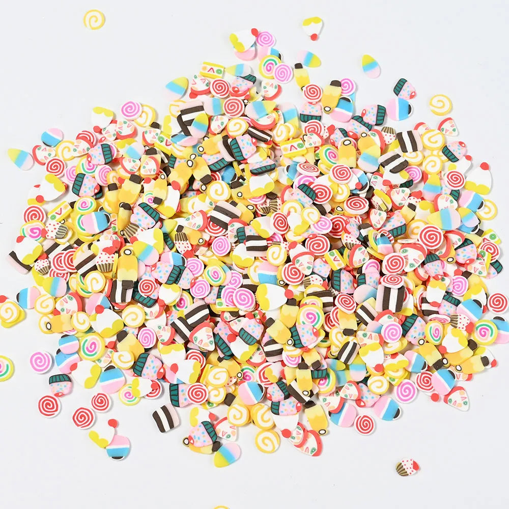 Fruit Nail Art Decoration Kit – 1000 Pcs Mixed Clay Slices for Nails, Crafts & More