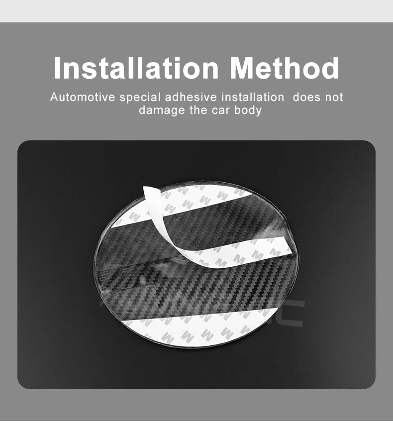 Real Hard Carbon Fiber Sticker For Abarth 595 595C 695 2012-2014 2015 2016 2017 2019 2019 2020 2021 2023 Car Fuel Tank Cap Cover