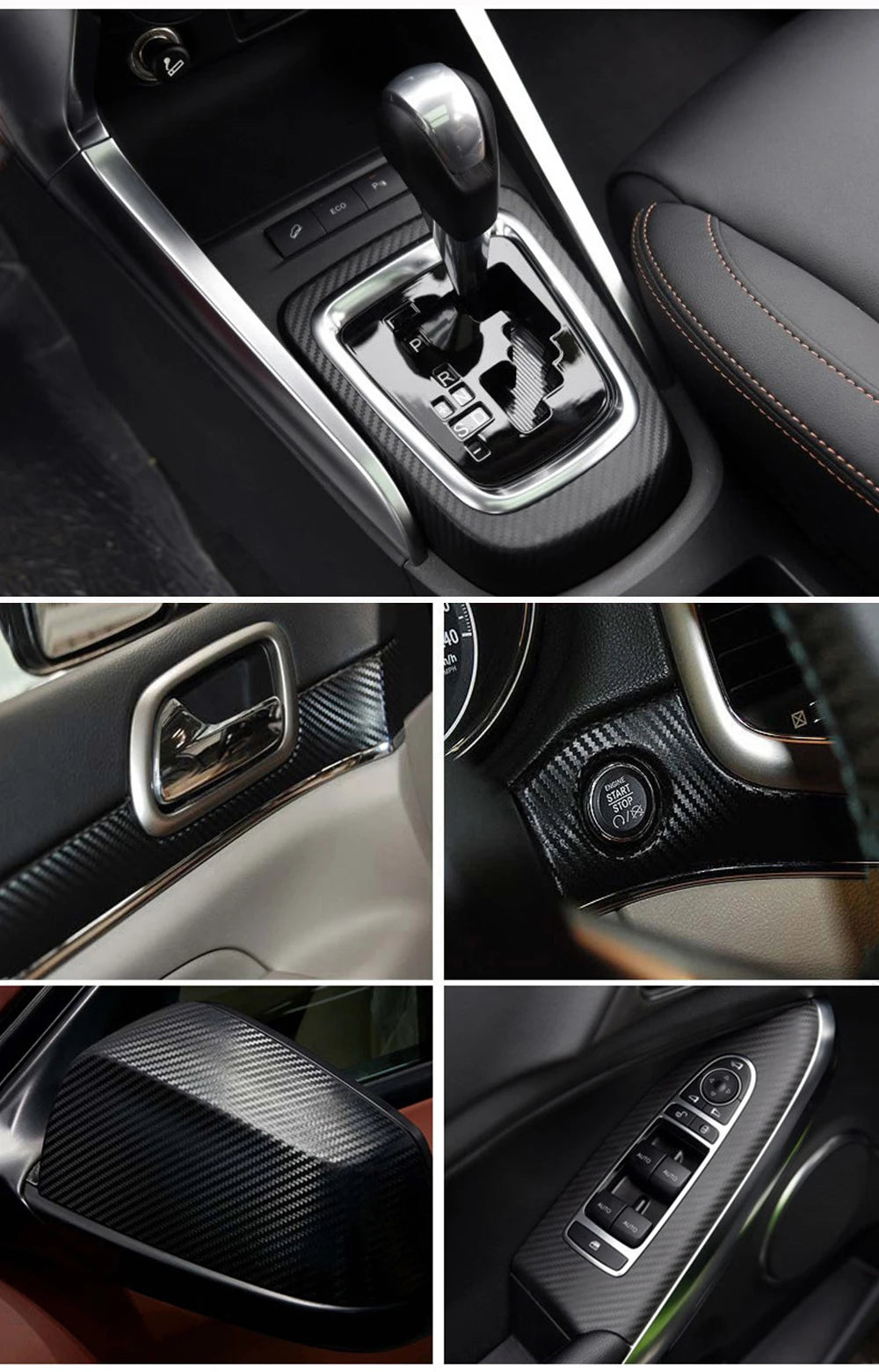 30*127cm Car Stickers and Decals 3D Carbon Fiber Vinyl Wrap Sheet Roll Protective Custom Film Auto Styling Exterior Accessories