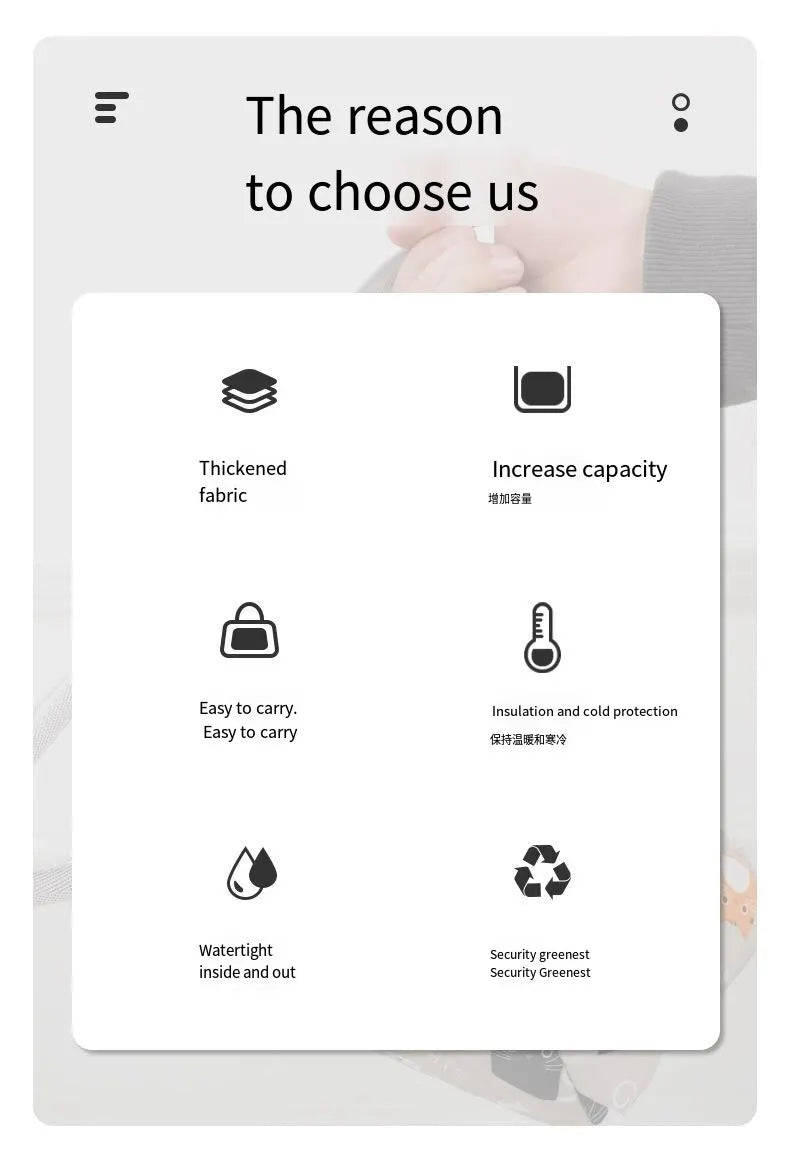 CoolBites Cartoon Bento Bag – Insulated Lunch Tote for Kids, School & Picnic Fun!