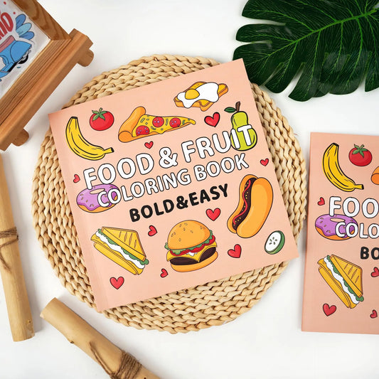 Food and Fruit Graffiti Coloring Book, Coloring Book for Children Aged 4 and Above