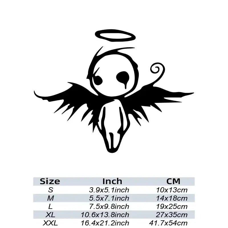 Gothic Fallen Angel of Death Stickers，cute&funny with High quality for cars trucks motorcycles &laptops!