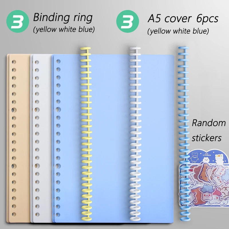 Multi-Hole Transparent Binder Covers – A4 Loose-Leaf PP Matte & Film Discbound Options for School, Office & Creative Journaling