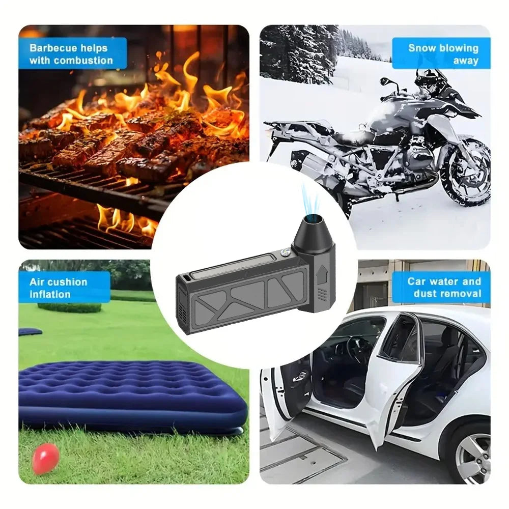 2-in-1 Blower & Vacuum | 4-Speed, Magnetic Nozzles, LED + Fast USB-C Charging
