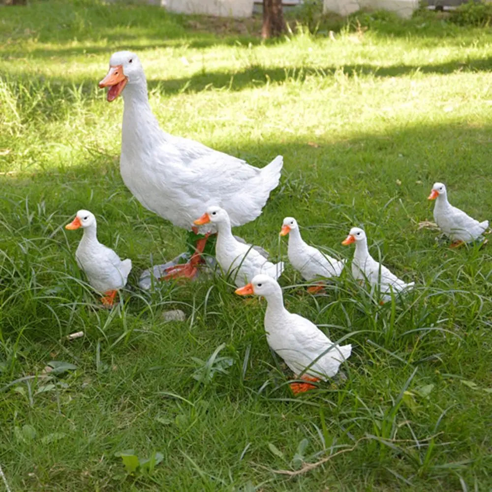 Creative 1 pcs Simulation Duck Duck Statue Large For Outdoor Garden Decor Duck Model Resin Crafts Park Landscape