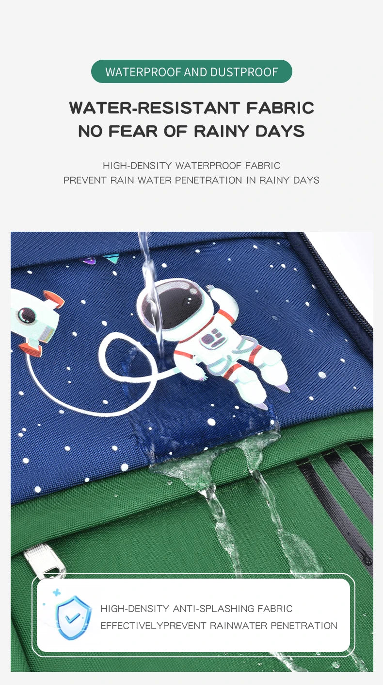 AstroPack School Backpack – Waterproof Laptop Bag for Boys Ages 6–12, Grades 1–6