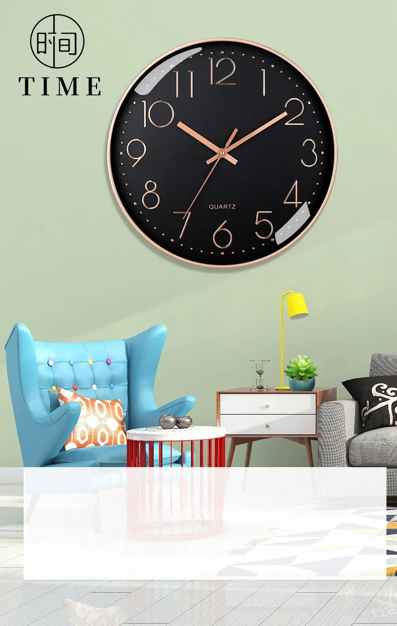 8 Inch Wall Clock Silent Non-Ticking Decorative Clock for School Office Classroom Bedroom Kitchen Living Room Decor