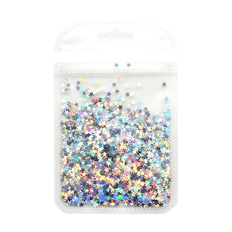 Starstruck Sparkle – Holographic Silver Nail Sequins for Viral DIY Looks