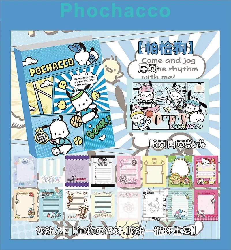 Hello Kitty x Hangyodon A5 Notebook – Full-Color Cartoon Journal with Hard Cover & Kawaii Vibes