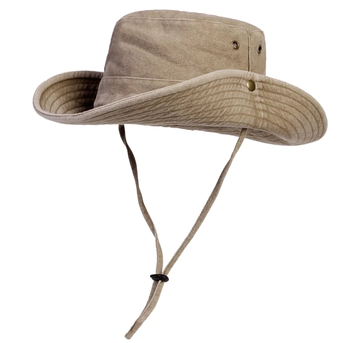 Men Big Eaved Solid color Washed Bucket Hats Fishermen Caps Outdoor Casual Cap Men Sunscreen Hat