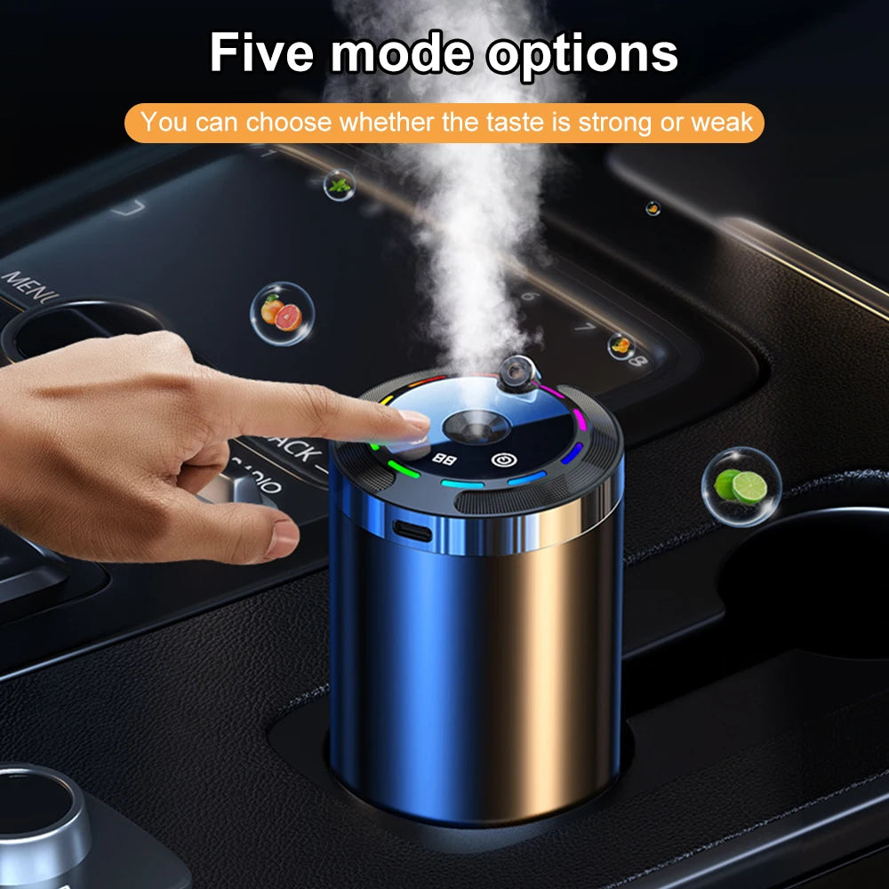 Smart Car Air Freshener Rechargeable Aroma Diffuser Air Freshener Essential Oil Fragrance Gift 3 Levels Adjustable