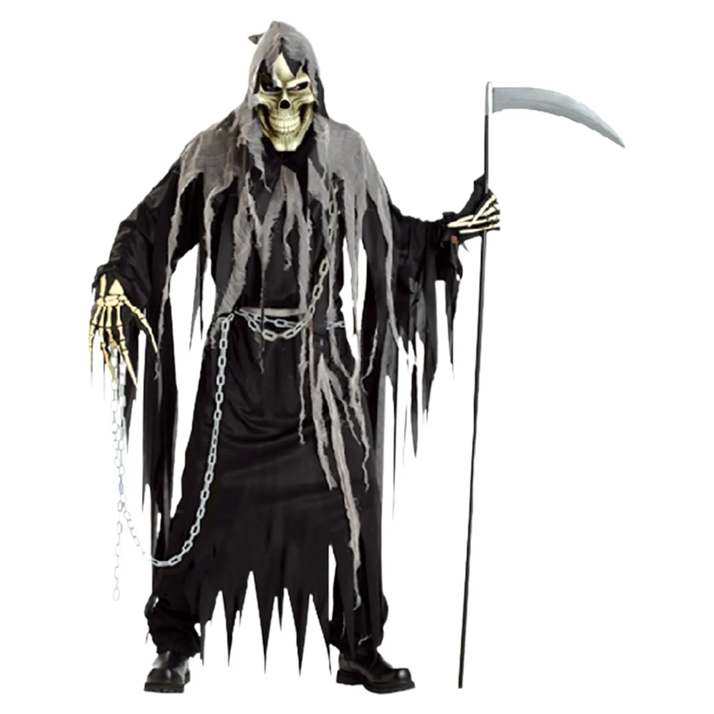 Halloween skeleton ghost cosplay costume adult horror death god costume cosplay robe costume cosplay fancy costume