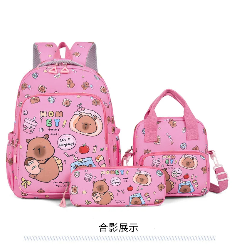 Capybara Cutie Backpack Set – Snuggle-Ready Style for Happy School Days!