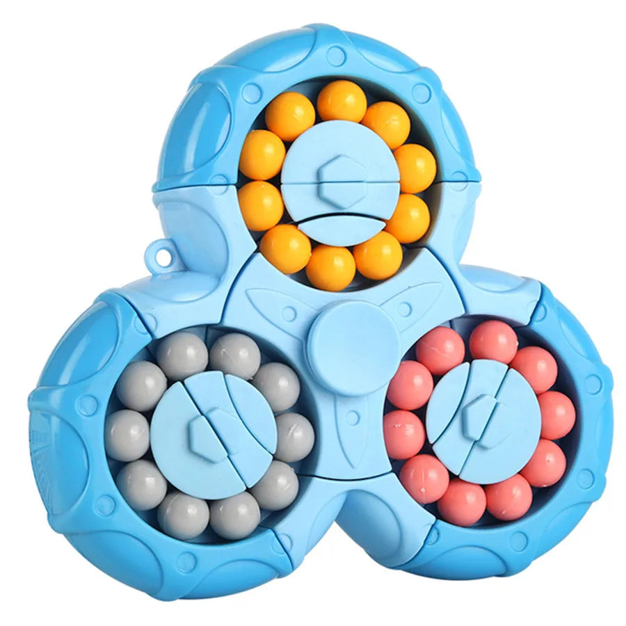 Magic Bean Cube Finger Gyro Rotating Antistress Relieve Anxiety Develop Intelligence Decompression Fidget Toy Adults Kids Gift