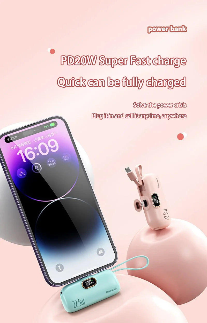 OnePlus 10000mAh Portable Power Bank 2- in-1 Fast Charger Lightweight High capacity Pocket Power Bank For IPhone Huawei Samsung