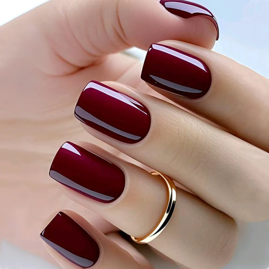 Glossy Nail Set – Long Press-On Acrylics for DIY Glam Moments