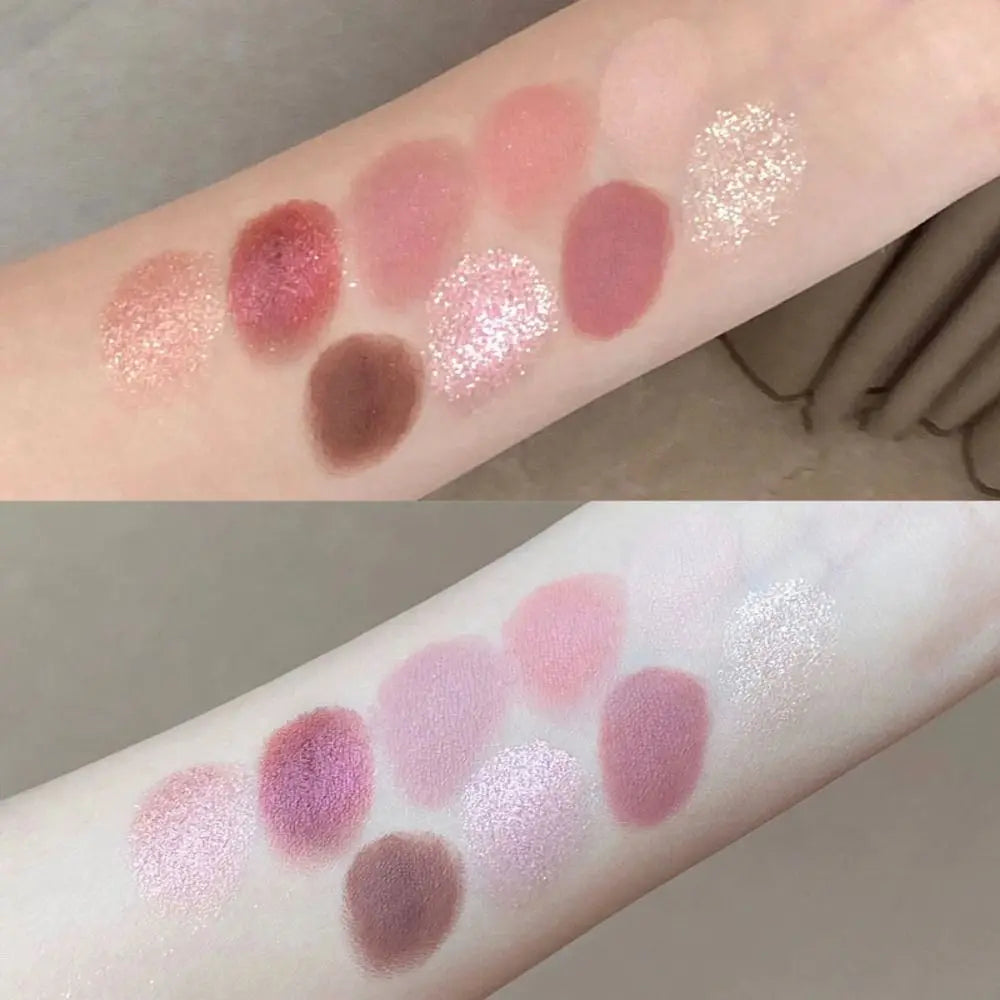 DIKALU Transparent Acrylic Eyeshadow Tray Pearl Matte Waterproof Is Not Easy To Faint Earth Color Nine Grid Eyeshadow