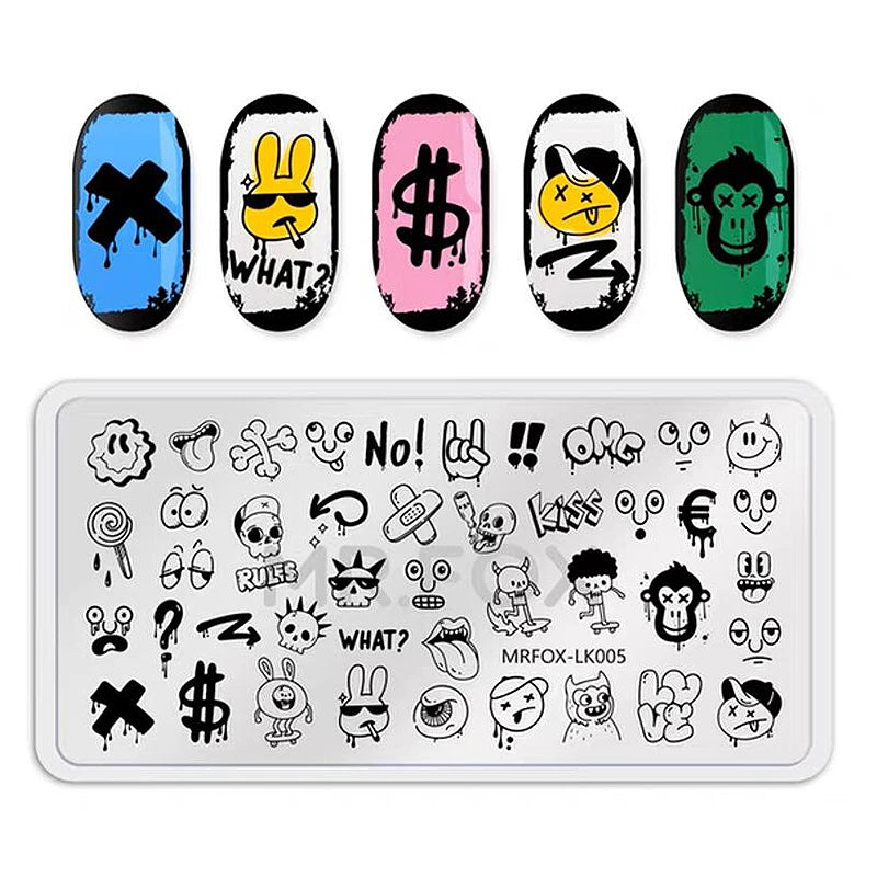 Pro Stainless Steel Nail Image Plate – Rectangle Template for Crisp Designs
