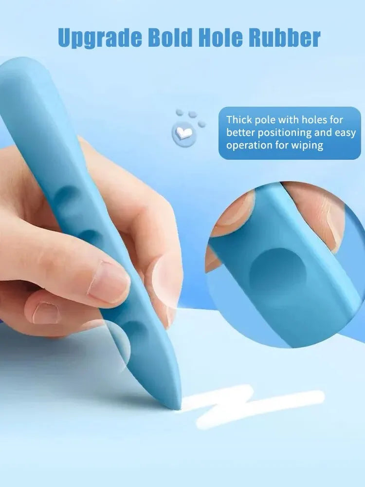 3PCS Oversized Hole Eraser Set – Clean, No-Crumb Rubber for Primary Students & Art Sketching with Smooth Grip Design