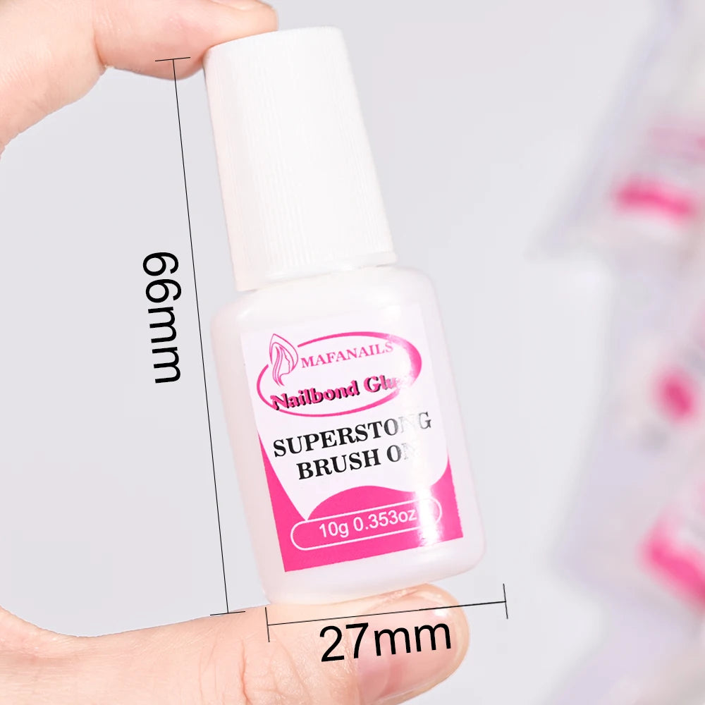 10g Nail Bond Glue – Brush-On Adhesive for Acrylic & Press-On Tips (2–10ml Options)