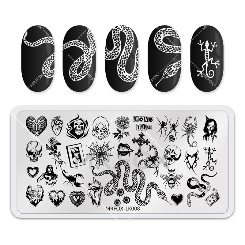 Pro Stainless Steel Nail Image Plate – Rectangle Template for Crisp Designs