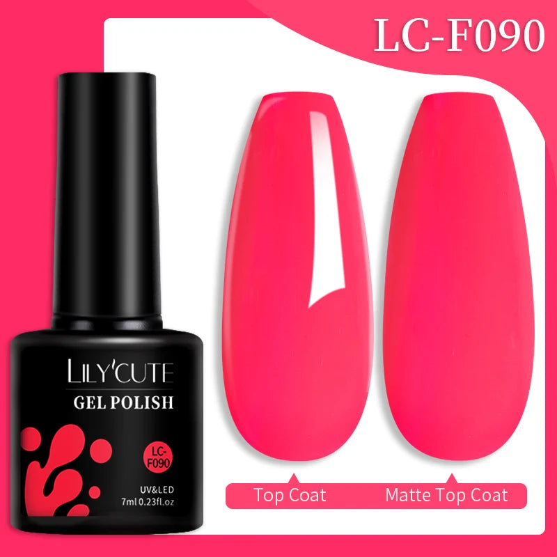 LILYCUTE Color Explosion – 184 Shades of Long-Lasting Gel Polish with Red Glitter Magic