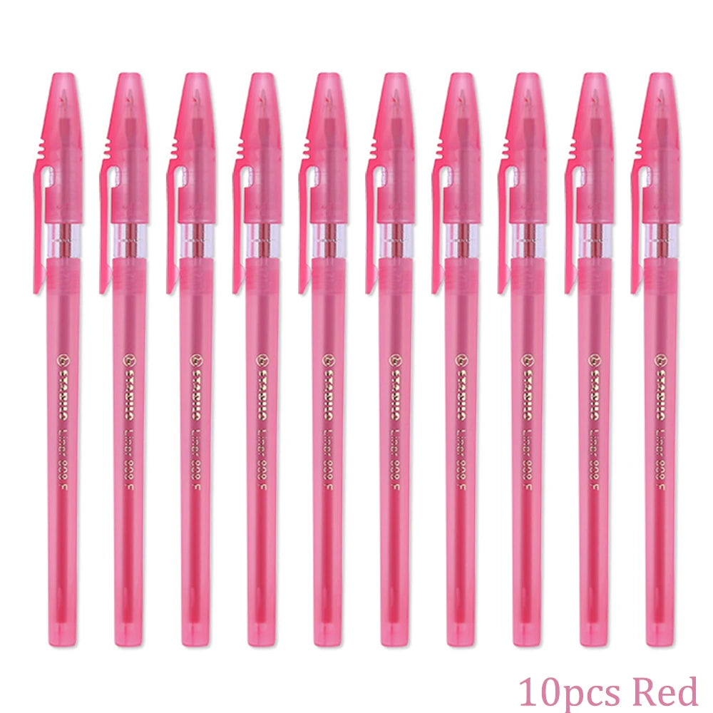 6/10pcs Stabilo Antistatic Ballpoint Pen 808F Liner Smooth 0.38mm Extra-fine Cap Medium Oil Pen Cute Study Office Stationery