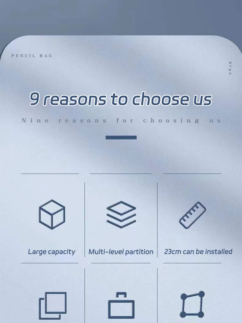 Portable Large Capacity Pencil Case – Multifunctional Pen Box for Boys, School & Office Stationery Organization