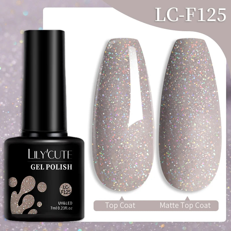 LILYCUTE Color Explosion – 184 Shades of Long-Lasting Gel Polish with Red Glitter Magic