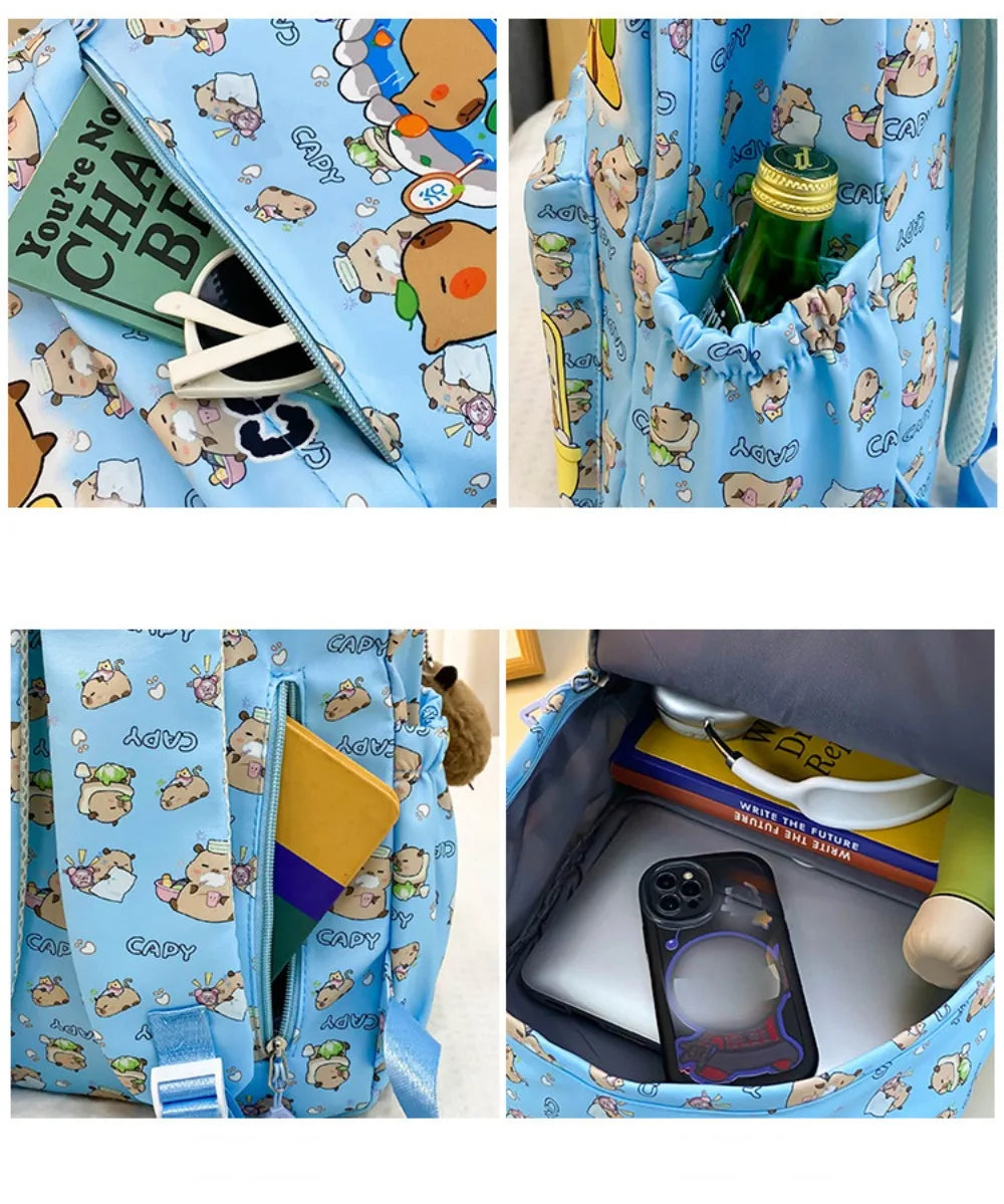 Capybara Breeze Backpack – Ultra-Light Cuteness for School & Play!