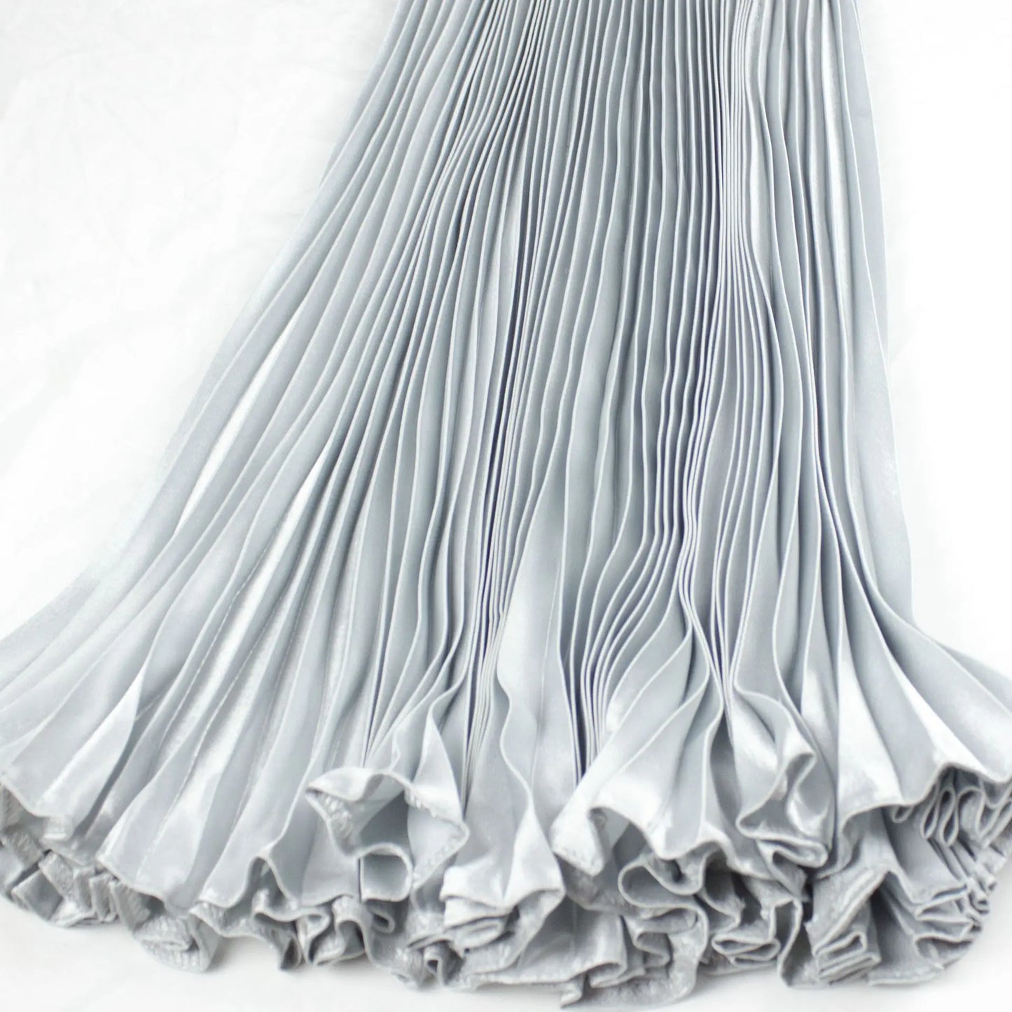 Elegant Satin Fishtail Long Skirts Evening Party Wear Faldas Vintage Pleated Skirt Women Harajuku Fashion Clothes Saias Jupe