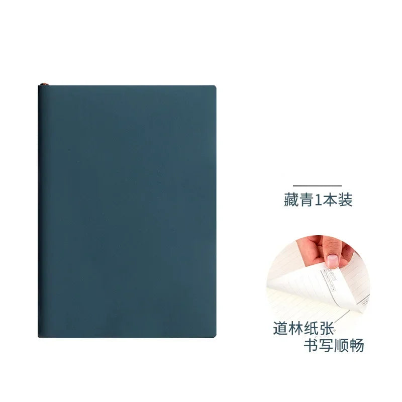 A5 Soft Leather Notebook with 120 Inner Pages, Waterproof Cover and Comfortable Touch