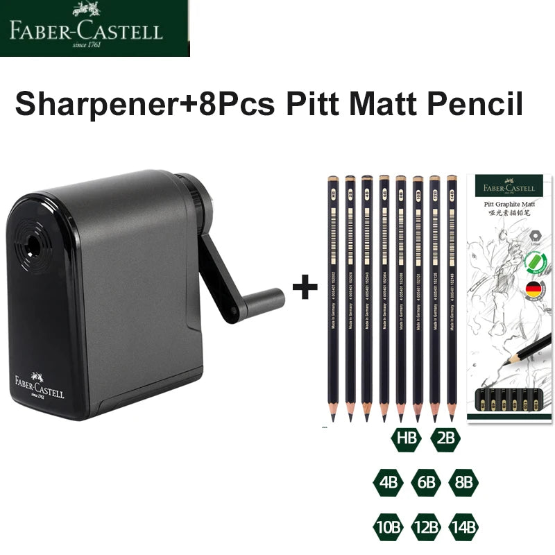 Faber-Castell Artist Long Point Sharpener – Manual Pencil Tool for Charcoal, Drawing & Sketching with Adjustable Tip Control