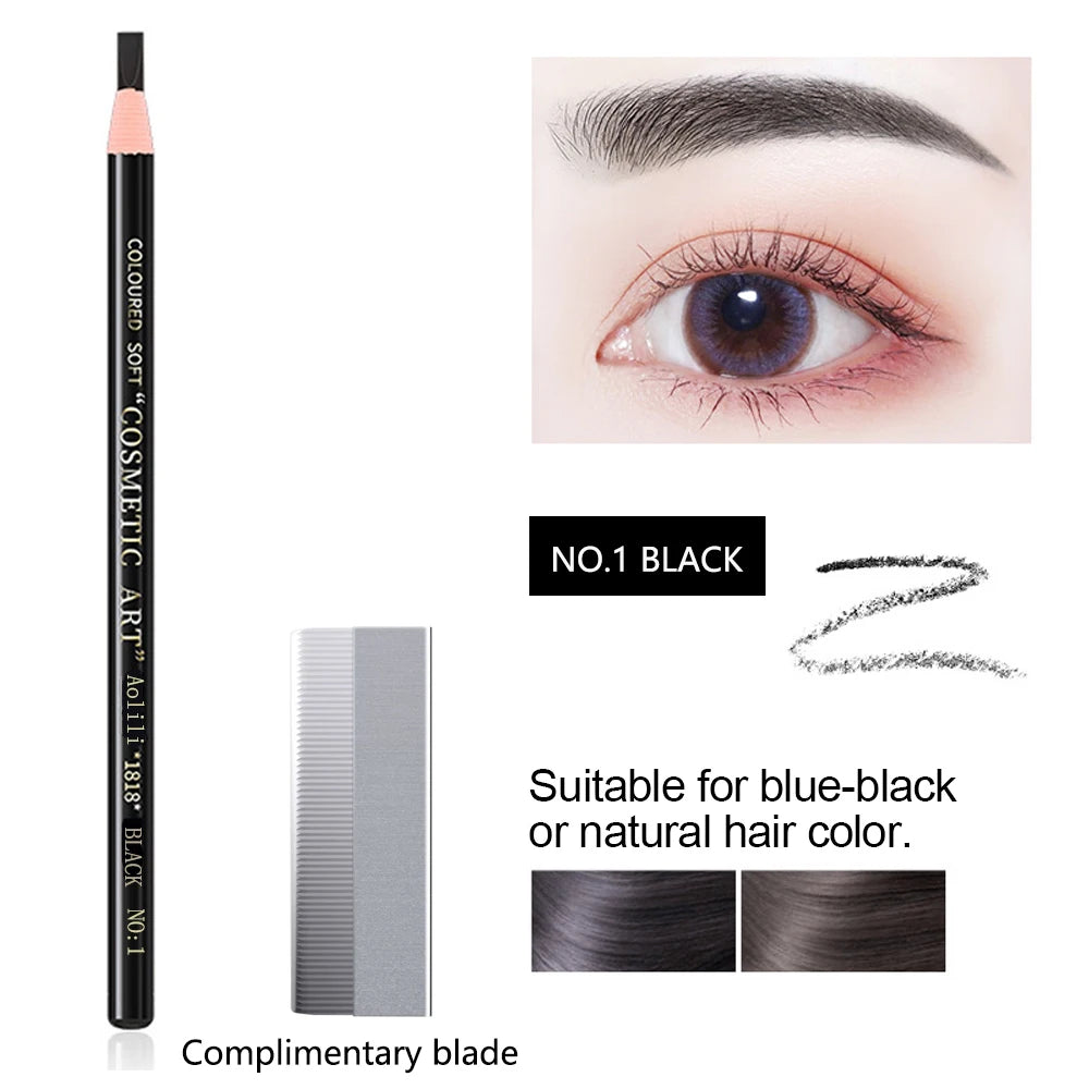Tear Off Pull Line Eyebrow Pencil, Not Sharpen Need Eyebrow Pencil, Natural Color Rendering, Sweat Proof And Smudge Proof Eyebro
