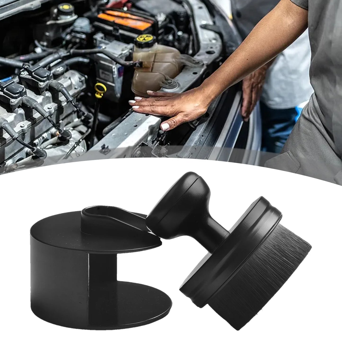 Car Tire Shine Applicator Tire Shine Brush With Stand For Auto Detailing Cleaner Car Wash Brush Wheel Tire Brush 1pcs