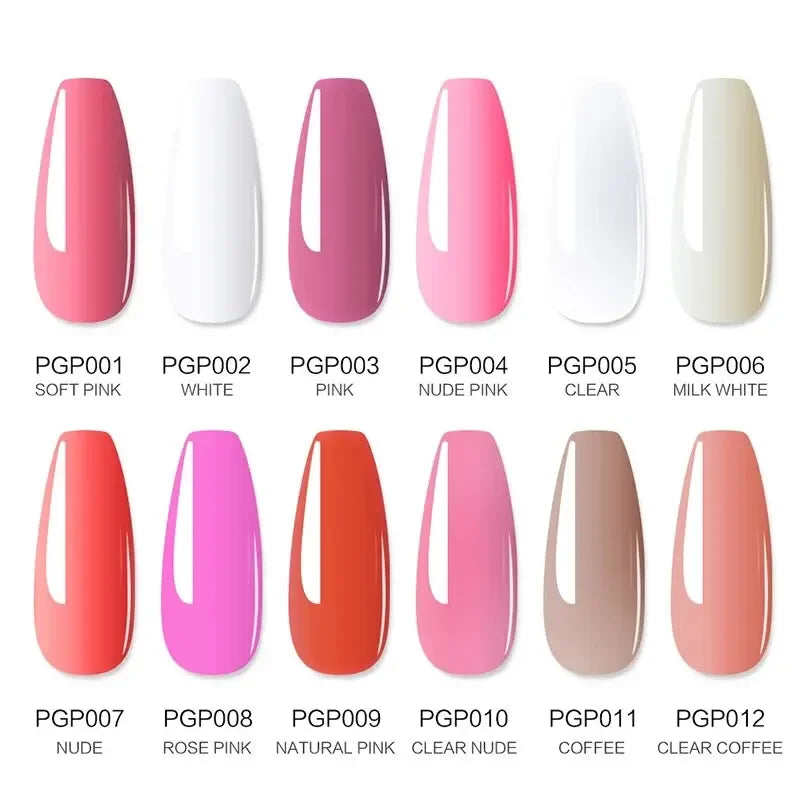 ColorPop Builder Gel – 15ml Poly Nail Extension Set with 24 UV-Cured Shades for DIY Nail Art