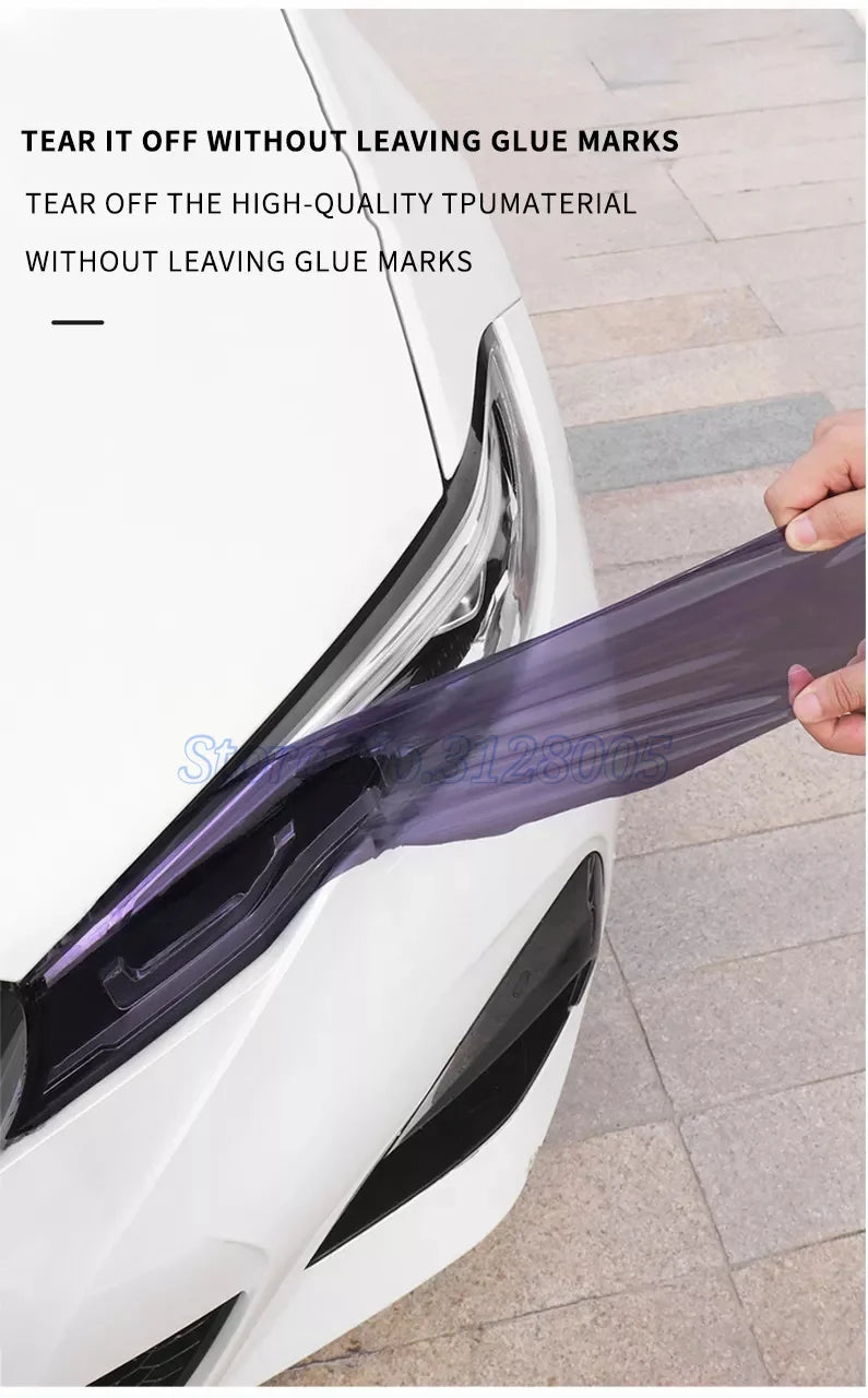 60 50CM 40CM 30CM Car Styling PPF TPU Smart Photochromic Headlight Protection Film Color-Changing Self-healing Anti-scratch Film