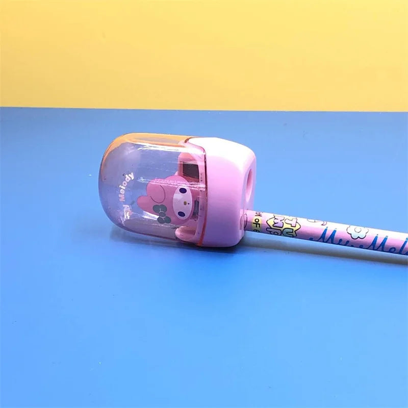 Anime Hello Kitty & Kuromi Double Hole Pencil Sharpener – Cute Cartoon Stationery for Kids, School & Portable Desk Supplies