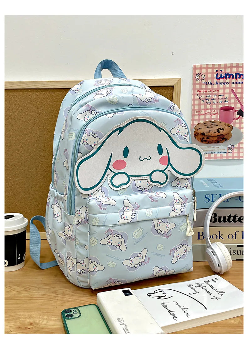 Cinnamoroll PlushTech Backpack – Kawaii Sanrio Schoolbag with Laptop Compartment for Kids & Teens!