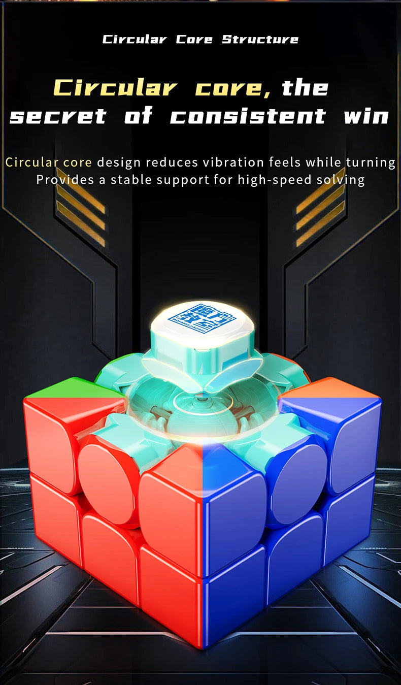 NEW 2023 MoYu RS3M V5 3X3 Magnetic Magic Speed Cube Stickerless Professional Fidget Toys RS3 M V5 Cubo Magico Puzzle