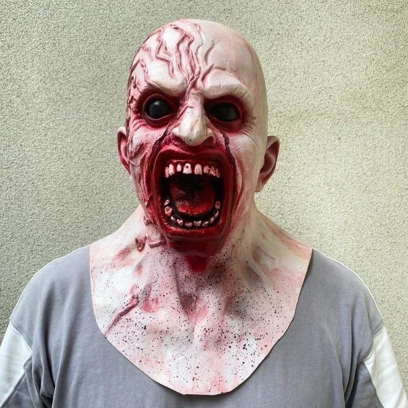 Halloween Horror Mask Zombie Latex Masks Party Cosplay Bloody Disgusting Rot Face Scary Masque Masquerade Mascara Terror Masker