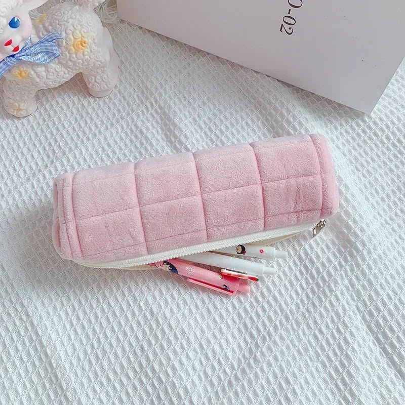 Kawaii Plush Pillow Pencil Case – Cute Stationery Bag