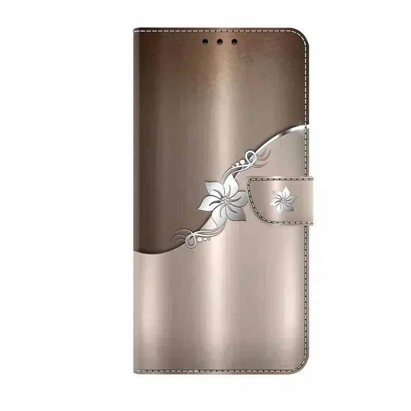 For Samsung S24 FE SM-S721B Case Painted Pattern Wallet Flip Book Cover on For Samsung Galaxy S 24 FE S24FE SM-S721N Case Fundas